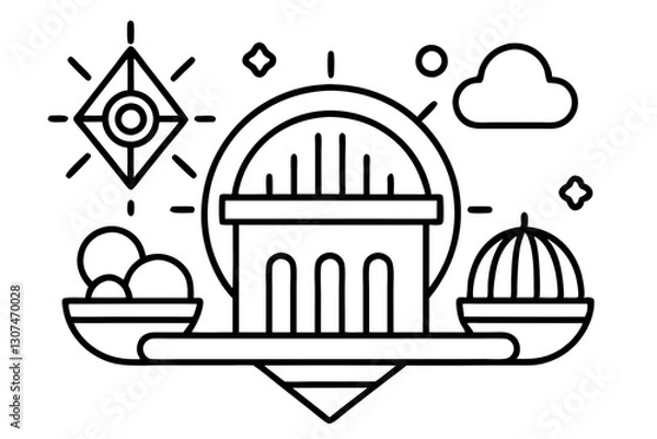 Obraz Abstract Miscellaneous Icon Collection for Web and App Design

