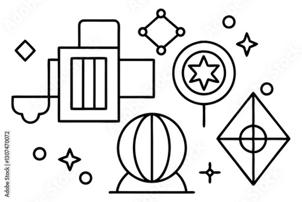 Obraz Abstract Miscellaneous Icon Collection for Web and App Design


