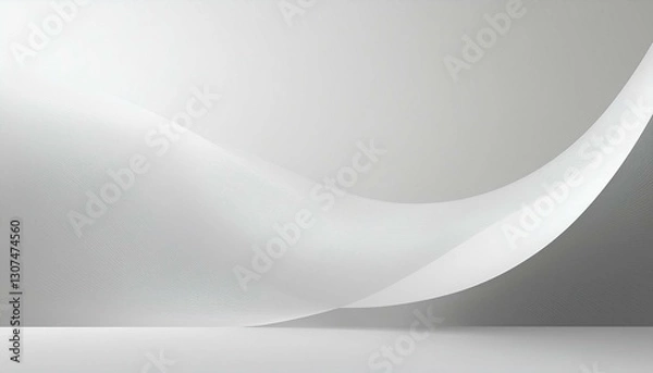 Obraz minimalist white gray background with soft grey gradient abstract design