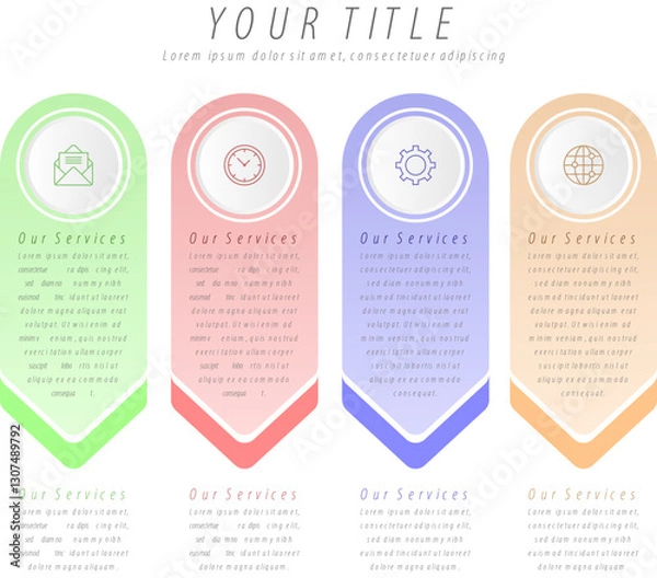 Obraz infographic template data info flowchart