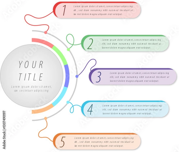 Obraz infographic template data info flowchart