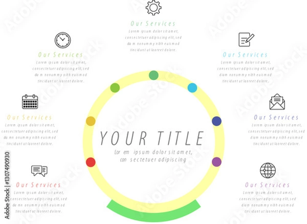 Obraz infographic template data info flowchart