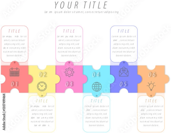 Obraz infographic template data info flowchart