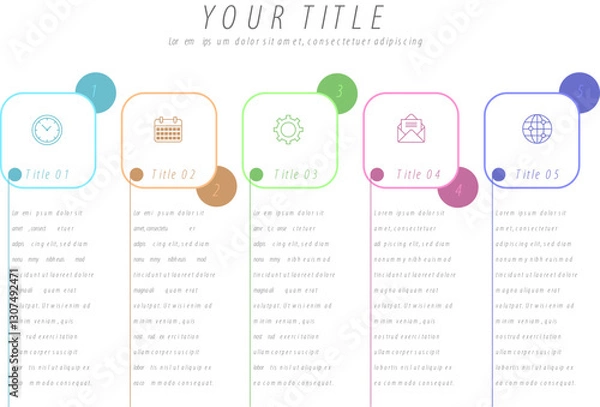 Obraz infographic template data info flowchart
