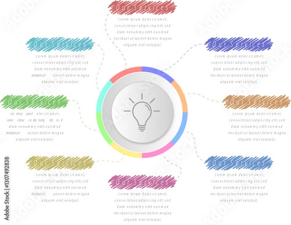 Obraz infographic template data info flowchart