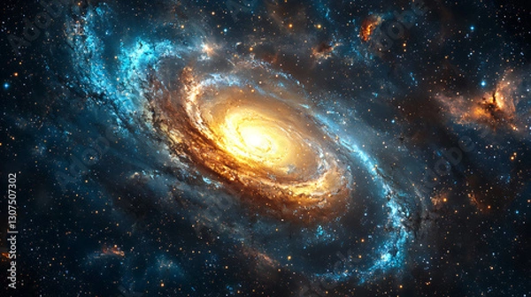 Obraz spiral galaxy in space