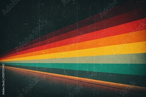 Obraz Vivid Light Spectrum Dispersion on a Dark Background