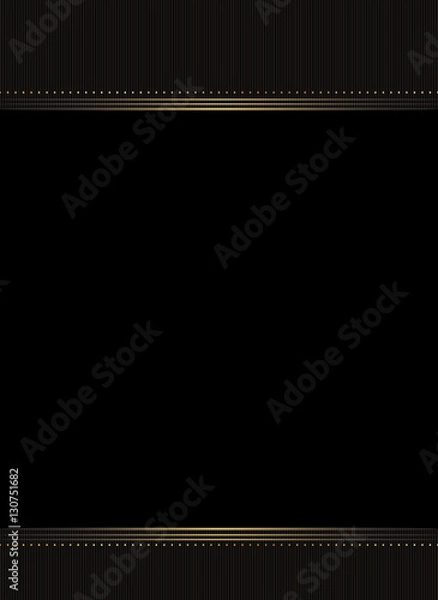 Fototapeta Luxurious card template, oriental style. vip background, suitable for greeting card, certificate or poster. Golden and black color