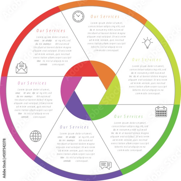 Obraz infographic template data info flowchart