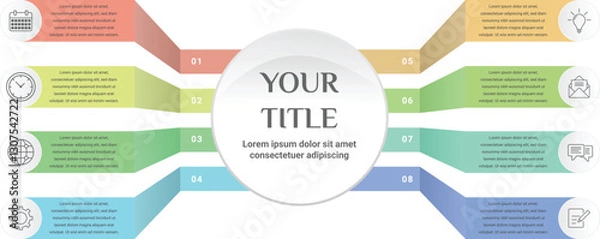 Obraz infographic template data info flowchart