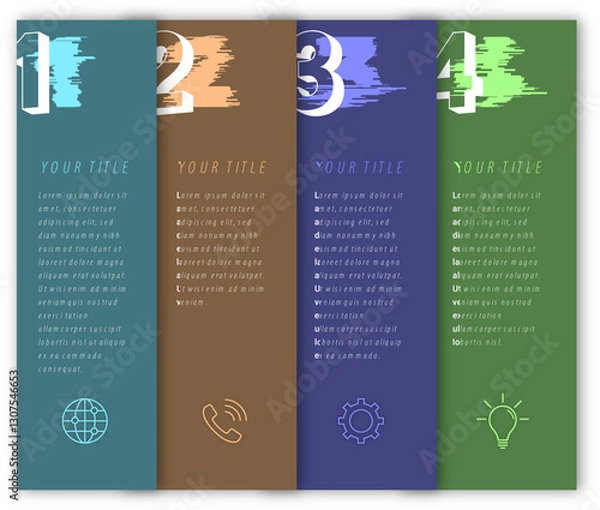 Obraz infographic template data info flowchart