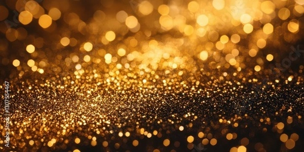 Fototapeta Shimmering golden lights create a festive atmosphere perfect for celebrations and special occasions