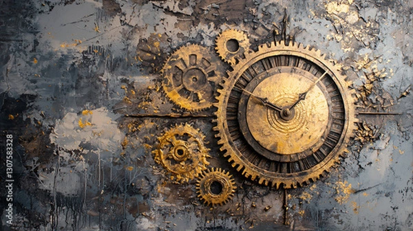 Obraz old rusty clock