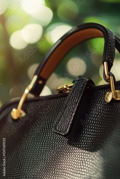 Obraz Black Purse on Table