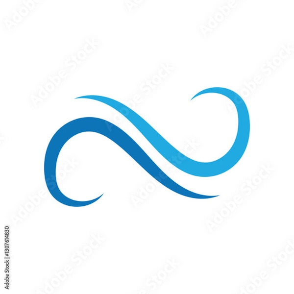 Obraz Water wave vector illustration logo