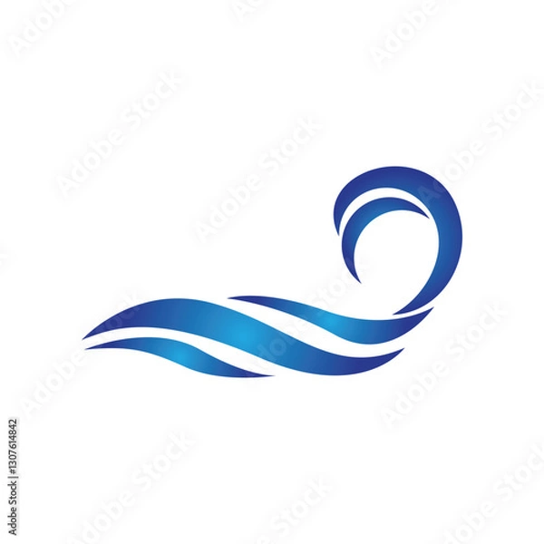 Obraz Water wave vector illustration logo
