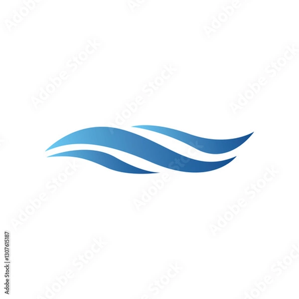 Obraz Water wave vector illustration logo
