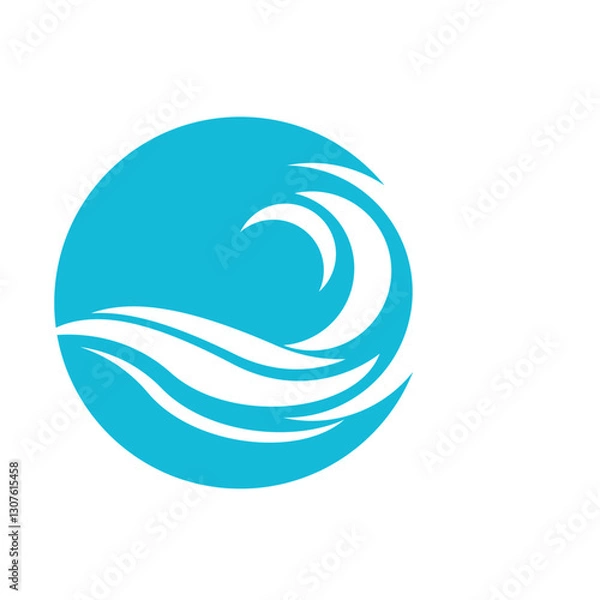 Obraz Water wave vector illustration logo