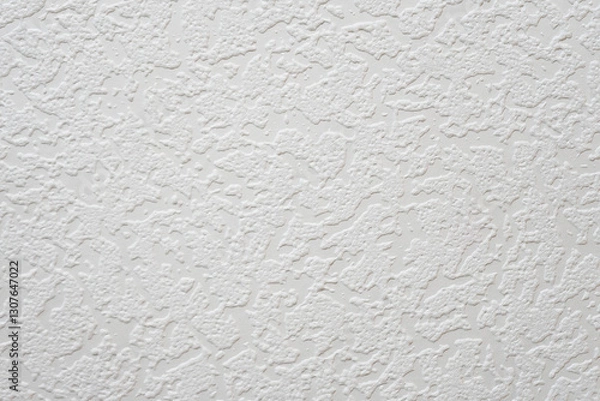 Obraz Textured white wall background, rough plaster surface, interior design with copy space