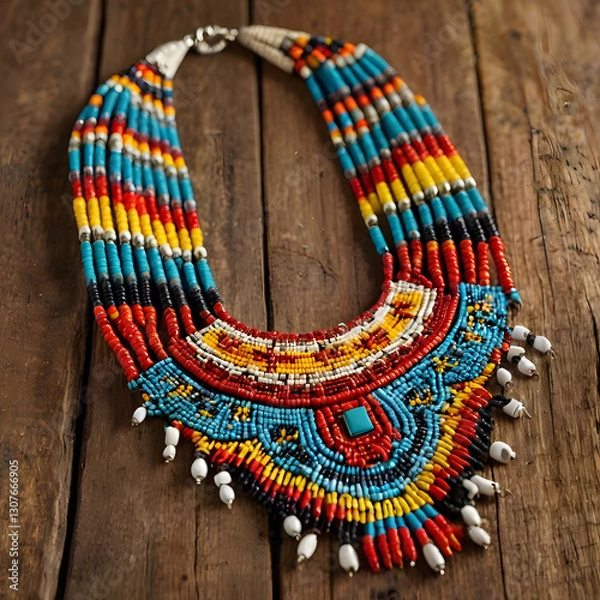 Obraz Native American Beaded Necklace
