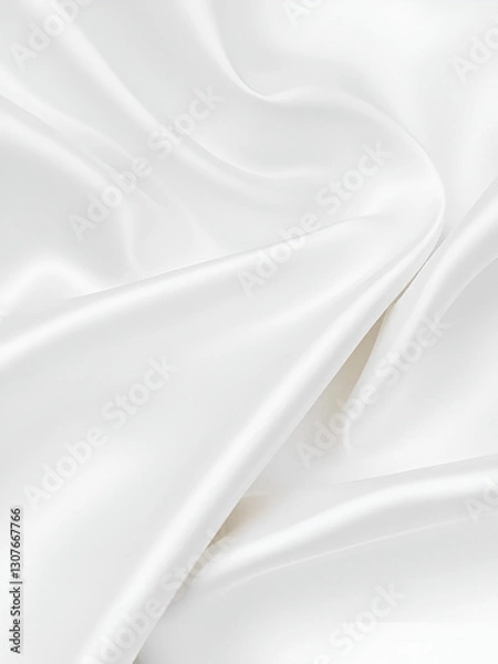 Fototapeta White gray satin texture that is white silver fabric silk background with beautiful soft blur pattern natural.