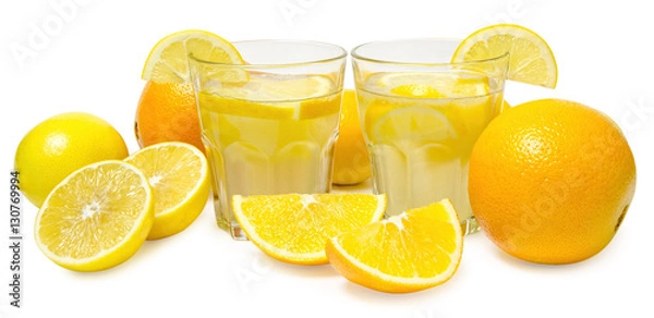 Fototapeta delicious and juicy lemonade, full of useful vitamins and antiox