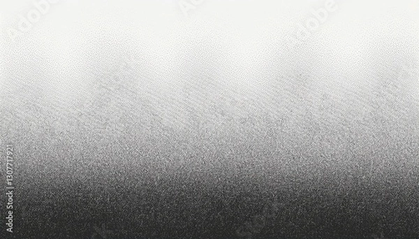 Fototapeta Scanned paper with a halftone faded gradient texture. Vintage-style grunge background featuring subtle grit, noise, and a retro print effect with soft tonal transitions.
