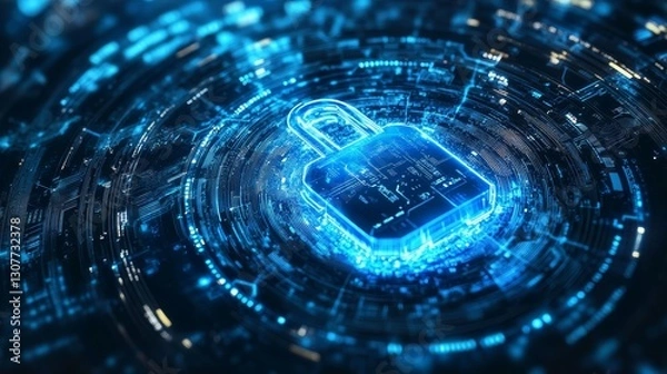 Fototapeta Secure the internet with the latest cybersecurity measures. Protect your privacy with encryption and controlled access.