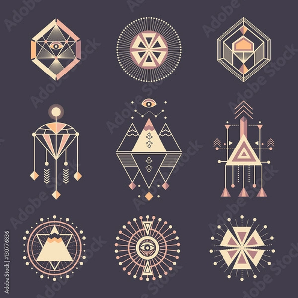 Obraz Vector set of sacred geometry.