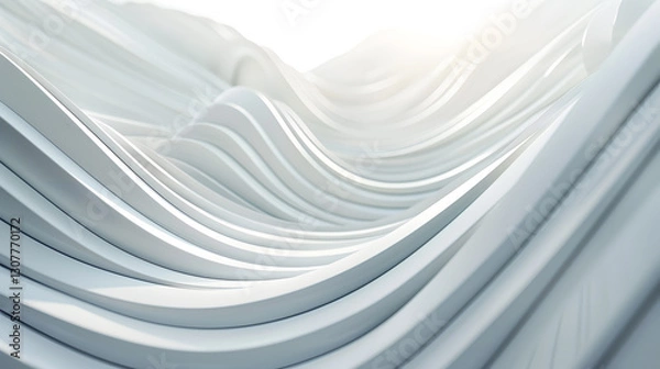 Fototapeta abstract futuristic background with wavy lines