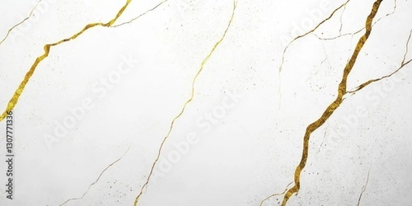 Obraz White Marble with Gold Veins Texture Design Background Modern Luxurious and Elegant Aesthetic