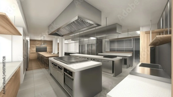 Obraz Modern Commercial Kitchen Design