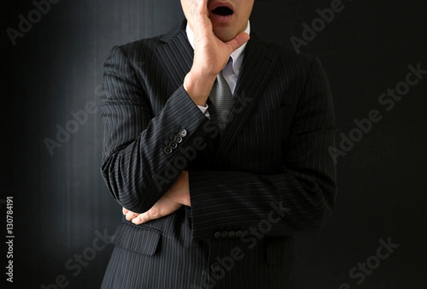 Obraz なにかを言うビジネスマン