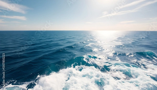 Obraz A stunning vista of eternal waves and distant horizons, powered by advanced technology to capture the true magnificence of nature's timeless allure.
