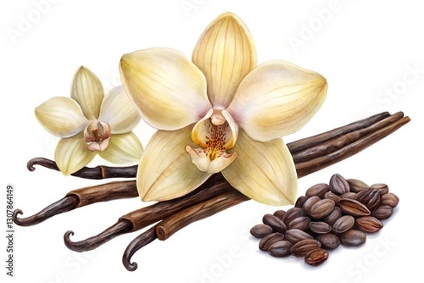 Obraz coffee beans and cinnamon