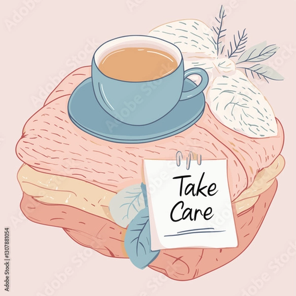 Obraz take care concept with coffee