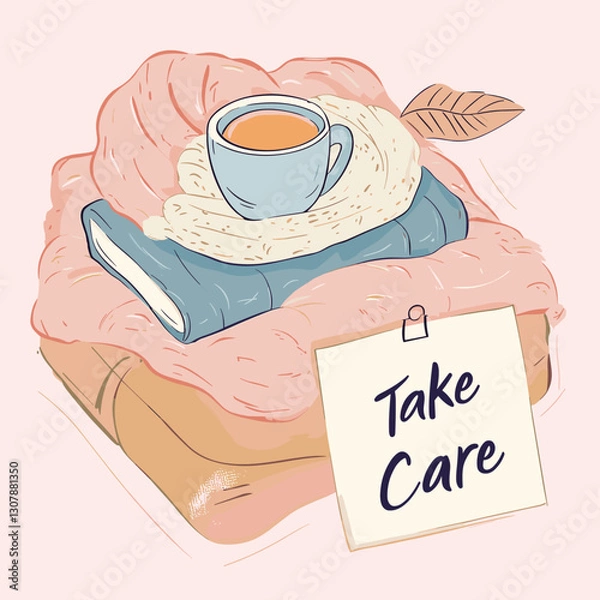 Obraz take care concept with coffee