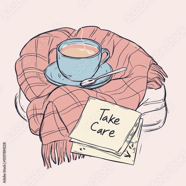 Obraz take care with coffee health concept