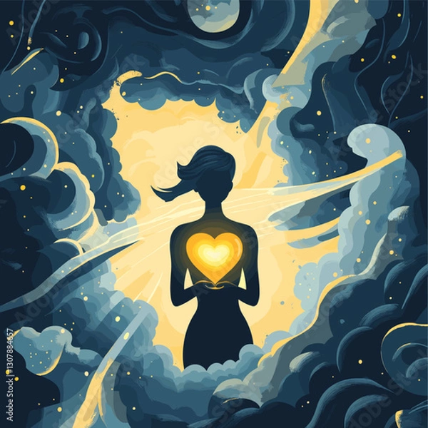 Obraz mermaid and moon