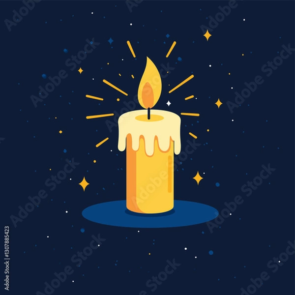 Obraz christmas card with candle