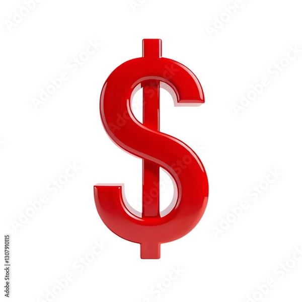 Fototapeta red dollar symbol