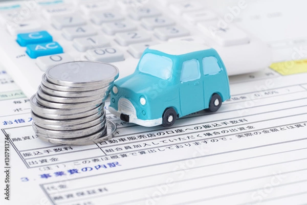 Fototapeta 自動車トラブルの見積もりイメージ