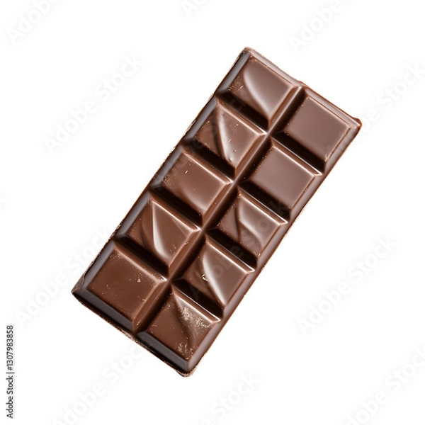 Obraz A single chocolate bar isolated on white