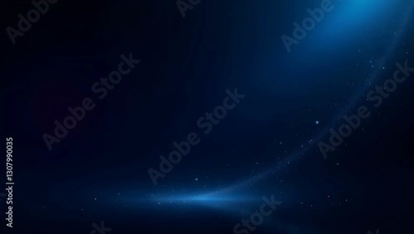 Obraz Luxurious Dark Sapphire to Jet Black Gradient with Sparkling Diamond-Like Highlights – Futuristic High-Tech Digital Background
