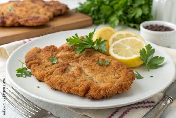 Obraz Milanese-style breaded veal cutlet