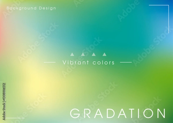 Fototapeta 青, 緑, グラデーション, 背景, デザイン