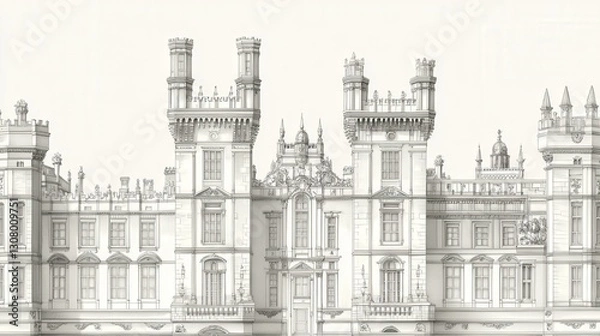 Obraz Leeds Castle Mansion's architecture, showcasing the elegance of its castle building