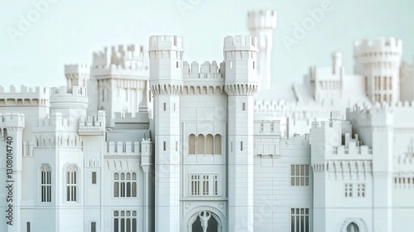 Fototapeta Leeds Castle Mansion, reflecting the charm and elegance of its castle design