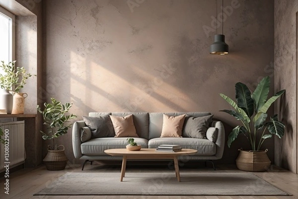 Fototapeta Soft Muted Modern Gradient Texture with Grain Fusion for Cozy Stylish Interiors