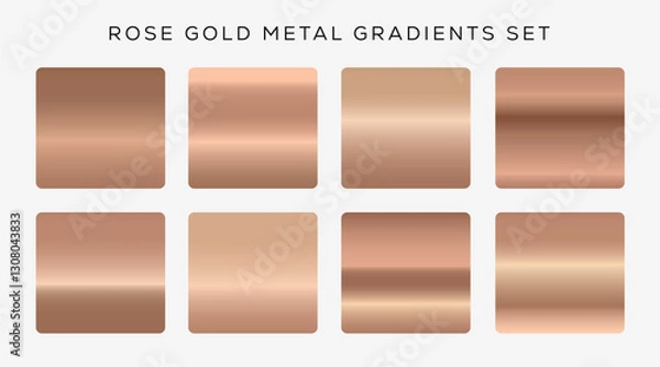 Obraz Rose Gold Gradient Set